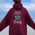 Cute Brittany Beagle Shirt Family Dog For Women Men Women Oversized Hoodie Back Print Maroon