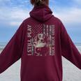 Duck Hunting Hunter Women Oversized Hoodie Back Print Maroon