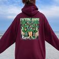 Exciting Whites Apparel Eagles Women Oversized Hoodie Back Print Maroon