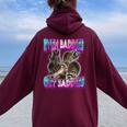 Funny Raccoon Meme Women’s Oversized Hoodie - Comfort & Quirk Maroon