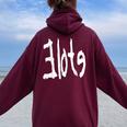 Vintage Distressed Elote Corn For Woman Lover Women Oversized Hoodie Back Print Maroon