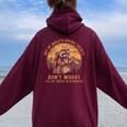 Hiking Society Raccoon Hoodie - Oversized Vintage Women's Gear Maroon