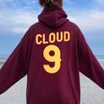 Joli Costume Nuage Jaune Orange 9 Pour Homme Et Sweat à capuche oversize pour femme avec imprimé dans le dos Maroon