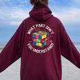 Magic Cube Solution Nerd Genie Cadeau Drôles Hommes S Sweat à capuche oversize pour femme avec imprimé dans le dos Maroon