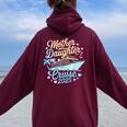 Mother And Daughter Cruise 2025 Mom Daughter Trip 2025 Women Oversized Hoodie Back Print Maroon
