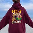 Pre K Zoo Field Trip 2025 Squad Matching Teacher Student Women Oversized Hoodie Back Print Maroon