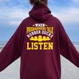 Programador Informático Codificaciónentilador De Pato De Goma Women Oversized Hoodie Back Print Maroon