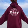 Proud New Mommy It's A Girl Mom To Be 1St Time Mother Women Oversized Hoodie Back Print Maroon