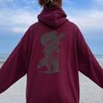 Raccoon Cowboy Graphic Hoodie for Men & Women | Oversized Back Print Maroon
