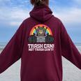 Raccoon Trash Can Hoodie - Oversized Street Style for Men, Women & Kids Maroon