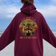 Raccoon Trash Panda Women's Oversized Hoodie - Fun Kids Cartoon Back Print Maroon