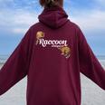Raccoon Whisperer Hoodie – Cute Raccoon Lover Oversized Women's Sweatshirt Maroon