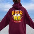 Regalo Original Friki S Cerveza Beer Lo Dejo Todo Sin Mangas Women Oversized Hoodie Back Print Maroon