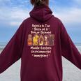 Rejoice In The Birth Of A Brown Skinned Middle Eastern Faith Women Oversized Hoodie Back Print Maroon