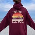 Retro Talk Less Smile More Shirt Historic Hamilton Quote Women Oversized Hoodie Back Print Maroon