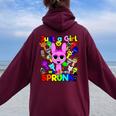 Sprunki Girls Fan Just A Girl Who Loves Sprunki Beats Women Oversized Hoodie Back Print Maroon