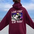 Street Cats & Trash Pandas Hoodie - Fun Cotton Blend for Adults Maroon