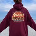 Vintage 1960 Edición Limitada Retro Hecho En 1960 Hombres Es Women Oversized Hoodie Back Print Maroon
