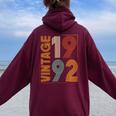Vintage De 1992 Para Edición Limitada Women Oversized Hoodie Back Print Maroon