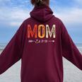 Vintage Mom Est 2025 Promoted To Mommy Mother's Day 2025 Women Oversized Hoodie Back Print Maroon