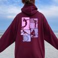 Voleibol Chica Es Jóvenes Chicas Jugadora Women Oversized Hoodie Back Print Maroon