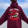 Will Trade Mom For Candy Cane Boys Girls Kids Christmas Women Oversized Hoodie Back Print Maroon