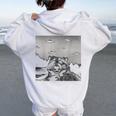 Alien UFO Raccoon Hoodie for Women | Cosmic Adventure Style White