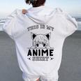 This Is My Anime Camisa Linda Kawaii Anime Merch Anime Girl Women Oversized Hoodie Back Print White