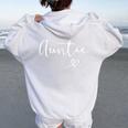 Auntie Christmas Mother's Day Birthday Nephew Niece Women Oversized Hoodie Back Print White
