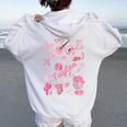 Birthday Girl Groovy Taylor First Name Personalized Heart Women Oversized Hoodie Back Print White