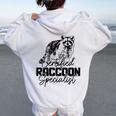 Certified Raccoon Specialist Women's Vintage Hoodie - Back Print White