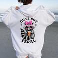 Cute But Feral Raccoon Hoodie - Vibrant Back Print for Women White