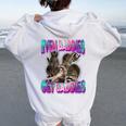 Even Baddies Get Saddies Raccoon Oddly Specific Meme Women's Hoodie Back Print White