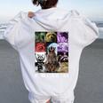 In My Feral Era Awesome Raccoon Raccoon Cringy Meme Women's Hoodie Back Print White