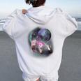 Ferrets Howling At The Moon Shirt Ferret Women's Hoodie Back Print White
