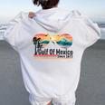 Golfo De México Desde 1672 Divertidas Gafas De Sol Retrointage Playa Cuello Women Oversized Hoodie Back Print White
