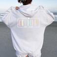 Grandma 2025 Retro Grammy Est 2025 Soon To Be Mom Mother Day Women Oversized Hoodie Back Print White