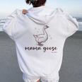 Mama Goose Est 2025 Mother's Day New Mama Mommy Mom To Be Women Oversized Hoodie Back Print White