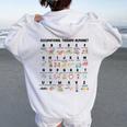 Occupational Therapy Alphabet Ot Therapist Cute Abcs Teacher Women Oversized Hoodie Back Print White