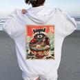 Raccoon Anime Women's Hoodie | Ramen Noodles Fun Design White