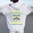Raccoon Back Print Hoodie - Cozy Women's Sweatshirt | Fun Wildlife Design White