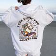 Raccoon Hoodie for Women - Back Print | Whimsical Urban Design White