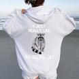 Raccoon Love Women's Hoodie - Cozy Back Print for Animal Lovers White