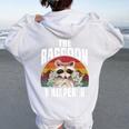 Raccoon Lover Vintage Retro Women's Hoodie - Back Print Charm White