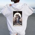 Raccoon Lovers Tarot Women's Hoodie - Mystical Back Print White