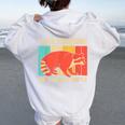 Raccoon For Men Women Raccoon Lover Introvert Women's Hoodie Back Print White