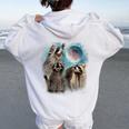 Raccoon Moon Hoodie - Back Print for Men, Women, Kids | Unique Style White