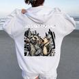 Raccoon & Opossum Beer Hoodie - Fun Women's Apparel with Back Design White