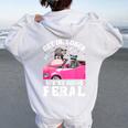 Raccoon Opossum Meme Women's Hoodie - Fun & Playful Back Print White
