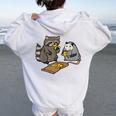 Raccoon & Opossum Pizza Party Hoodie - Unisex Fun Design White